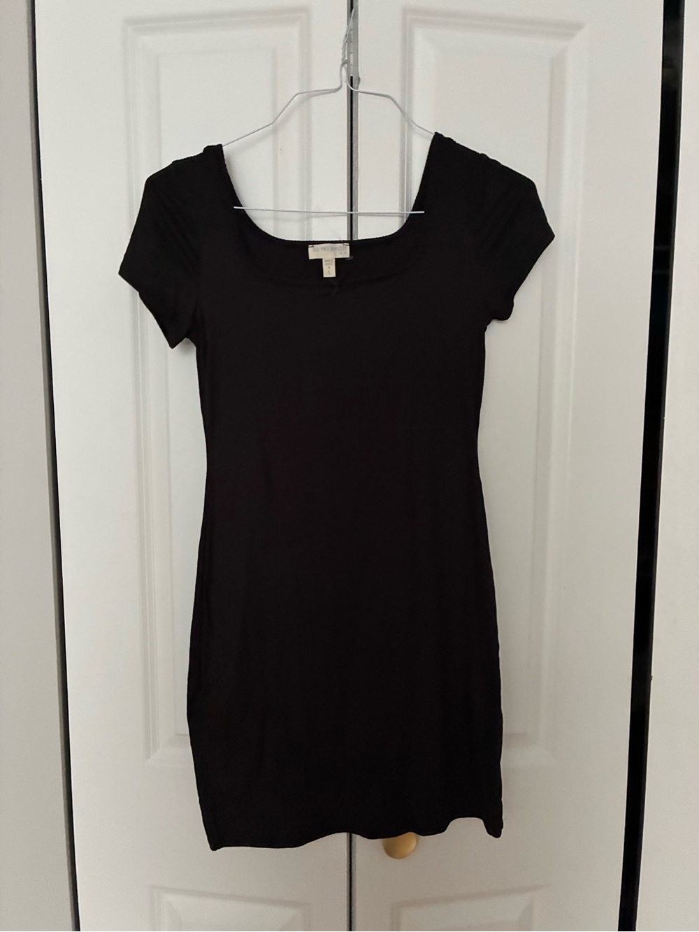 🌟See You Monday Black Knit Mini dress•Sz L